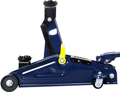 TCE AT82001U Torin Hydraulic Trolley Service/Floor Jack Combo with 2 Jack Stands, 2 Ton (4,000 lb) Capacity, Blue - size: 2 Ton