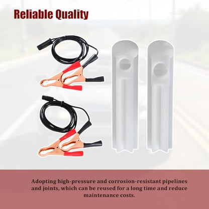4PCS Car Fuel Injector Flush Cleaner Adapter Kit, Vehicle Fuel Injector DIY Cleaning Tool Kit with Test Lead, Auto Gas Injection Nozzle Flush Cleaner Tester Set, Universal for Vehicle