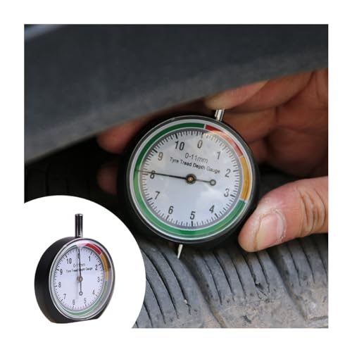 Bittwee Tire Tread Depth Gauge, Stainless Steel Tire Measure Device Tire Measure Tool, Automotive Tools tire Pointer Monitor, Auto Tyre Depth Tester Tread Depth Indicator for Motorcycle Car