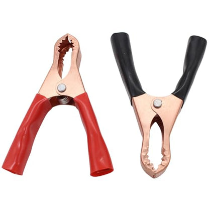 Insulated Alligator Clips Durable Heavy Duty Black & Red Boot Metal Spring Loaded Truck Car Battery Electric Test Clips Lead Probe Alligator Clamps (50A 10-PACK) - color: 50a 10-pack