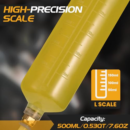 SOWKIPE 500CC Automotive Fluid Extractor Pump, Premium Manual Extraction & Fill Pump with 2 Hoses, Oil Syringe with Powerful Suction, Fluid Oil Change Evacuator