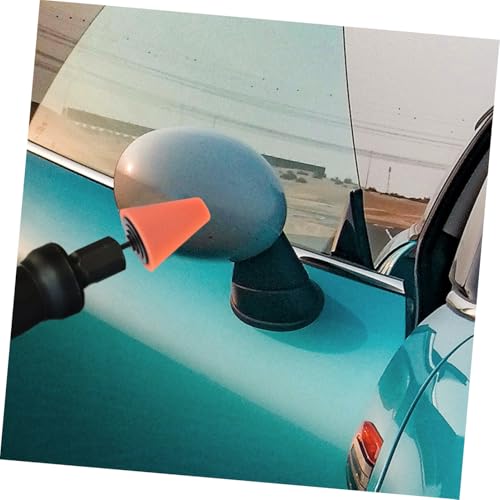 3pcs Auto Wheel Polishing Cone Buffing Pads Set, Yellow Sponge Polishing Kit for Car Wheels and Drill Attachment