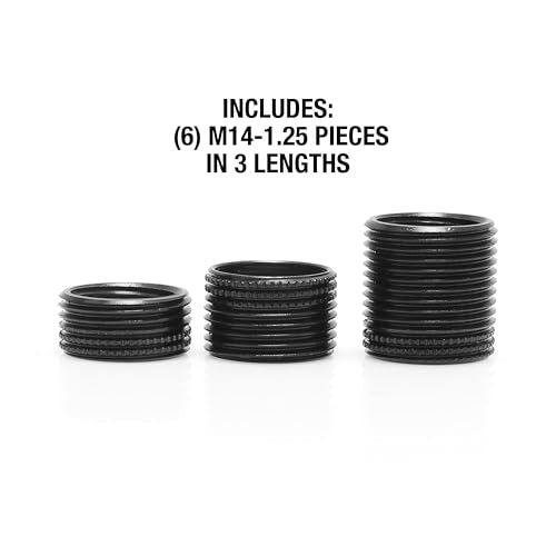 OEMTOOLS 25648 Fix-A-Thread Spark Plug Saver Inserts, Metric, M14 - 1.25, Socket Rethreading Kit Components For Car, Truck, RV, And Aviation Repair, 14mm Thread - style: M14 Locking Inserts