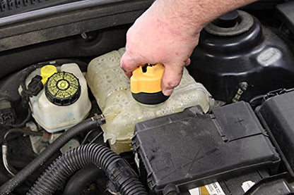 Mityvac MV4530 Automotive Cooling System Pressure Test Kit, Hand-Operated, Push-Button Valve, Self-Locking Quick-disconnects, Includes 4 Radiator/Coolant Bottle-Neck Adapters, Custom Molded Case