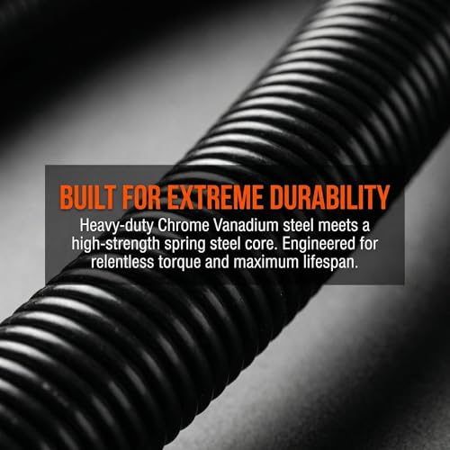 3-Piece Flexible Socket Extension Set – 1/4", 3/8", 1/2" Shaft Drive 10" 8" 6", 45° Bend – Flexible Drill Extension for Tight Spaces (Black, 1/2" 1/4" 3/8") - color: Black