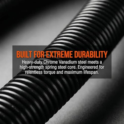3-Piece Flexible Socket Extension Set – 1/4", 3/8", 1/2" Shaft Drive 10" 8" 6", 45° Bend – Flexible Drill Extension for Tight Spaces (Black, 1/2" 1/4" 3/8") - color: Black