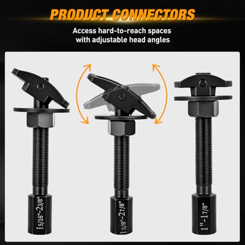 GOOACC 3PCS Rear Axle Bearing Puller Set, Axle Bearing Puller Removal Tool Kit with 3 Sizes 1" to 1-7/8", 1-5/16" to 2-3/8" & 1-3/8" to 2-7/8" Axle Wheel Bearing Removal Tools for Axles Bearings Black - color: 3pc Rear Axle Bearing Puller Black