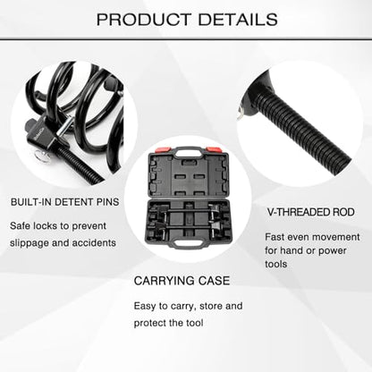 ReluxGo Macpherson Strut Spring Compressor Tool, 2PCS Heavy-Duty Coil Spring Compressor Automotive with Locking Pins 13/16" Socket 1/2" Drive to Compress The Coil Spring - size: 2PCS Spring Compressor Set