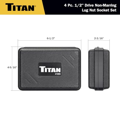 Titan 21095 4-Piece 1/2-Inch Drive Non-marring Impact Deep Lug Nut Socket Set - size: 4pc Set