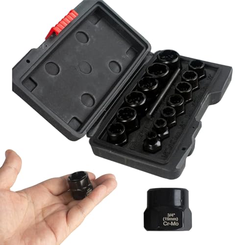 Heavy Duty 14Pcs/set Bolts Extractor Socket Suitable For Quick And Efficient Nut Removal Screws & Damaged Bolts