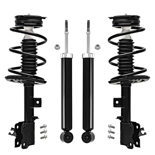Detroit Axle - Front Struts w/Coil Springs Rear Shock Absorbers Replacement for 2009 2010 2011 2012 2013 2014 Nissan Murano - 4pc Set - size: 4AQ47138/Shock Kit