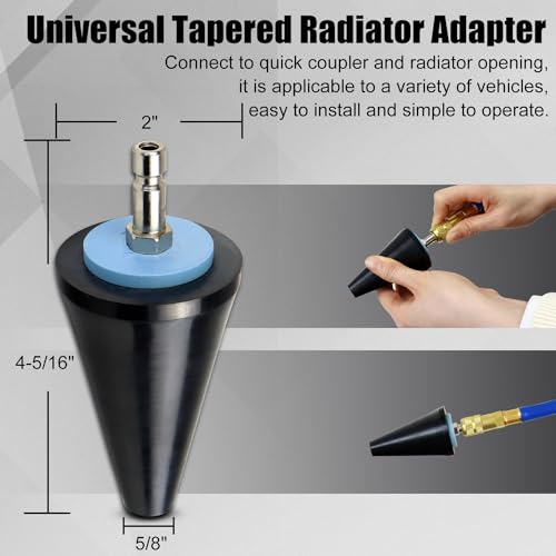 33PCS Radiator Coolant Pressure Tester and Vacuum Refill Tool Kit, Automotive Cooling System Manual Leak Test & Pneumatic Fill Filling Filler Set Universal for Car Truck Airlift, Blue - color: Blue Case