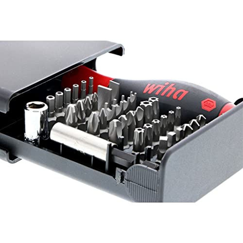 Wiha 71990 Security Bit Set, 39 Piece | Tamper Resistant Torx, Hex, Spanner and Tri-Wing, Storage Case