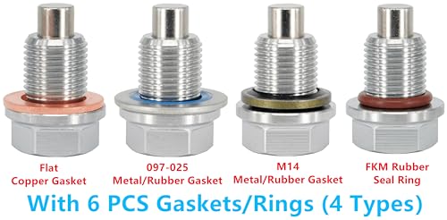 1PC M14x1.25 Stainless Steel Magnetic Oil Drain Plug Fit Suzuki Motorcycles Textron Off Road Arctic Cat Wildcat ATV UTV Ford Super Duty International Harvester, Replace F4TZ-6730-A DP015 - size: M14x1.25