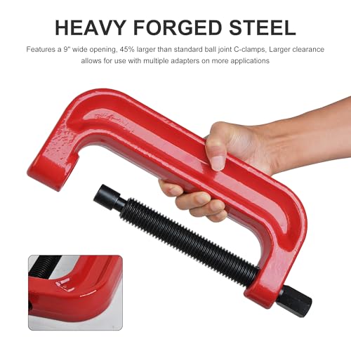 Extra Large Ball Joint Press Tool Set, Heavy Duty Ball Joint Removal Tool, Extended C Frame Compatible for Toyota, Chevrolet, Dodge, Ford