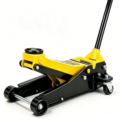 3 Ton Low Profile Floor Jack, All-Steel Heavy-Duty Hydraulic Car Jack with Dual Pistons Quick Lift Pump, Pro-Grade Garage Jack for Trucks SUVs, Lifting Range 3.35"-19.69"