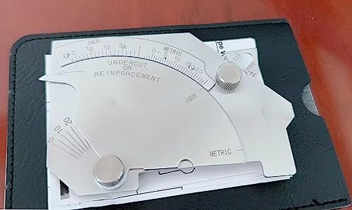 RIVERWELD Bridge Cam Gauge Welding Inspection Depth of Undercut | Checks Pitting Fillet Weld Throat Size and Length Angle of Preparation Misalignment - style: Bridge Cam Gauge