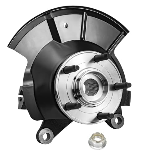 Detroit Axle - Front Steering Knuckle for 11-14 Ford Edge 11-15 Lincoln MKX | Front Right Steering Knuckle & Wheel Hub Bearing Assembly 2012 2013 Replacement - size: KA058/Kit