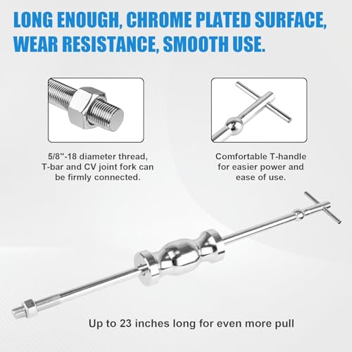 CV Axle Shaft Puller Tool Kit with 9 Holes Universal Joint Removal Tool，UTV/ATV CV Axle Removal Tool，Heavy Duty Axle Puller with Slide Hammer for Cars, Trucks, ATV & UTV - color: with 9 Holes Universal Joint Removal Tool