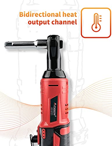 AOBEN 3/8" 12V Power Electric Ratchet Wrench Set with 1 2000mAh Lithium-Ion Battery And Charger - style: AB733-1E