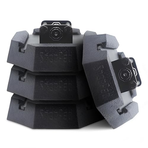 SnapPad SnapJack™ SJ (Pack of 4) | Two-Point Trailer Jack Stands Featuring 5.5" Metal Foot | Adds 61% Additional Surface Area, 3.79 lbs. Per Pad & 7.25" Total Width | Must-Have RV Accessories - size: SnapJack 4PK