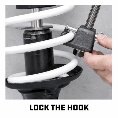 Powerbuilt Strut Spring Compressor, Removal, Installation, and Repair Vehicle Coil Springs, Safety Pins 648627E, Black