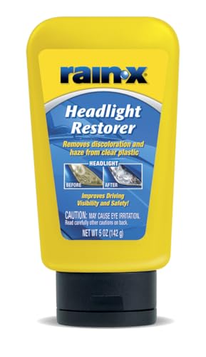 Rain-X 800001810 Headlight Restorer, Headlight Cleaner & Restoration Liquid for Hazy, Yellowed Headlights, Brings Lights Back to Like New Condition, No Tools Required & Long Lasting Result - style: Headlight Restorer Treatment