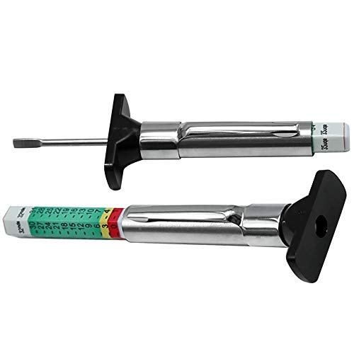 4-Pack Tire Tread Depth Gauge 32nds, Tire Depth Measuring Tool Color Coded Green