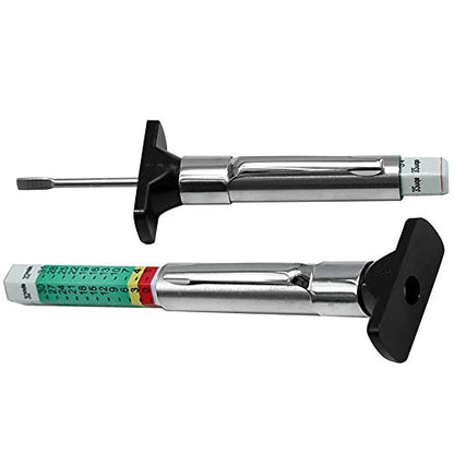 4-Pack Tire Tread Depth Gauge 32nds, Tire Depth Measuring Tool Color Coded Green