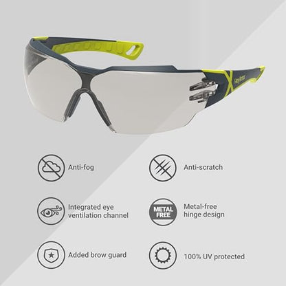 HexArmor MX300 Safety Glasses | Anti-Fog | ANSI Z87+ | 100% UV Protected - color: Blue Light / Cbr65