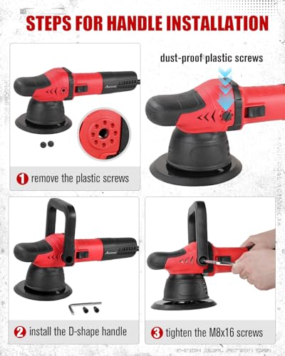 AVID POWER Dual Action Car Buffer Polisher, 6 Inch Orbital Polisher Bundle with 20V Impact Wrench