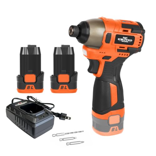 17V Brushless Screwdriver 140Nm Impact Driver Set Orange | LAZYLAND Cordless Screwdriver, 3 Adjustable Speed, 2 Batteries, Led Work Light, Electric Power Tools - color: Orange, size: 17V Brushless Screwdriver