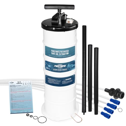 FIRSTINFO A1108H 9L Patented Manual Oil Extractor | Safety Pressure Gauge - size: 9L Manual w/ Pressure Gauge