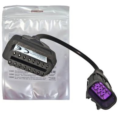 OBDII Motorcycle Adapter Cable - 16 Pin to 8 Pin Polaris Connector for Diagnostic Code Reader Scanner, Fits RZR, Ranger, Slingshot, Sportsman ATV