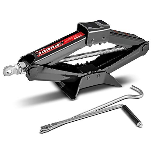 Powerbuilt Mechanical Scissor Jack , 1.5 Ton (3,300 lbs) Capacity, Portable Tire Jack for Car, Truck, Sedans, MPV - 640819 - size: 3000 lb, Scissor Jack