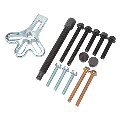 Acouto 14PCS Harmonic Balancer Puller Kit – High Strength Carbon Steel Steering Wheel & Gear Puller Set