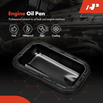 A-Premium Lower Engine Oil Pan Sump with Drain Plug | Compatible with Dodge Charger 2011-2019, Challenger 2011-2020 & Jeep Wrangler 2012-2017, Wrangler JK & Chrysler 300, 3.6L
