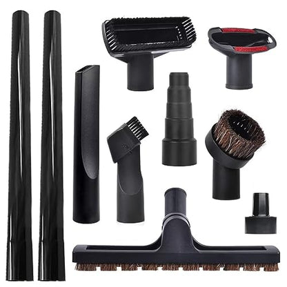 10 Pack Vacuum Attachments for Shop Vac Accessories, 1 1/4" Vacuum Attachments with Hardwood Floor Brush, 2 1/2" to 1 1/4" Vacuum Hose Adapter & 1 7/8" to 1" Adapter for shop Vac Attachment - size: 10 Pack