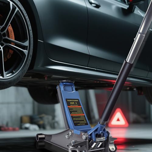 Larbanke 3 Ton（6600lbs） Hydraulic Floor Jack, Lifting Range 2.87"-19.69",Heavy Duty Low Profile Jack with Dual Piston Quick Lift Pump, Heavy Duty Steel Floor Jack for Cars, SUVs and Trucks - size: 497MM-3T