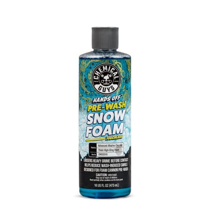 Chemical Guys, Snow Foam Pre Wash Car Wash Soap for Foam Cannons, 16 oz | High-suds snow foam pre-soak for foam cannons and foam guns; loosens dirt and grime before your contact wash. Dilutable. - size: 16 Fl Oz (Pack of 1)