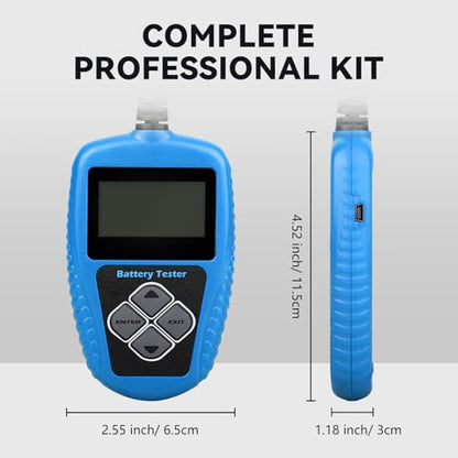 Car Battery Tester 12V 100-2000 CCA, Cranking/Charging System Analyzer, Battery Load Tester for Automotive/Motorcycle/Marine Use