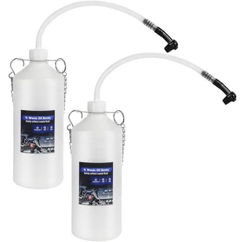 1L Brake Bleeder Bottle 2 Pack One Person Brake Fluid Bleeding Kit | with Tube & Rubber Connector for Collect Brake Fluid, Brake Fluid Catch Bottle for Car Motorcycle ATV