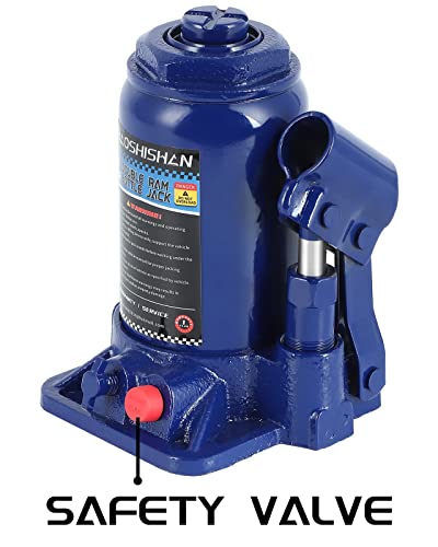 BAOSHISHAN 4 Ton Double Ram Bottle Jack with Carrying Case | Heavy-Duty Hydraulic Lift, Welded Steel Construction, Overload Protection, Anti-Slip Base, for SUV Truck RV - size: 4 Ton with Case