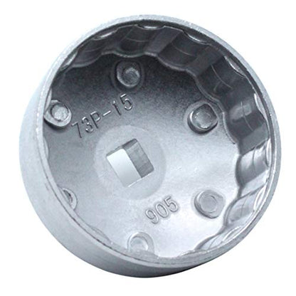 Oil Filter Wrench,Universal 73mm 15 Flutes Oil Filter Cap Wrenches Removal Tool