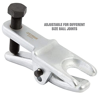 OEMTOOLS 26553 Ball Joint Separator, Adjustable Ball Joint Removal Tool for Various Sizes, Steel Construction Balljoint Separator with Black Oxide Pins, Ideal Ball Joint Tool