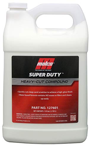 Malco Super Duty Heavy Cut Compound - Professional Cutting, Polishing and Finishing Compound/for Auto Paint Correction, Detailing and Buffing / 1 Gallon (127601) - size: 1 Gallon