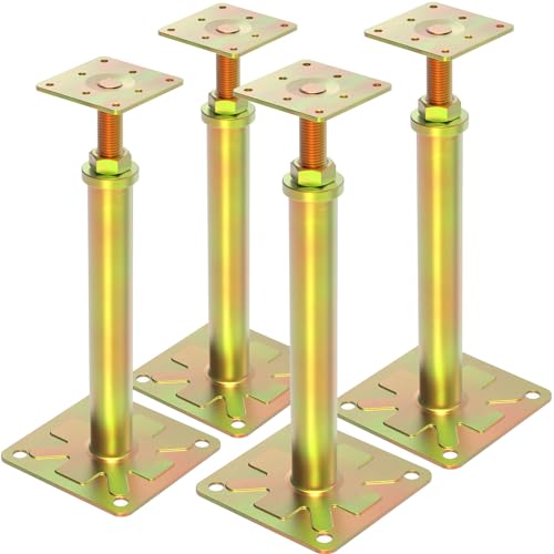 4 Pack House Jacks for Leveling Adjustable Floor Jack Post Floor Jack for House Foundation Jacks for Leveling Telescoping Jack for Temporary Support Adjustable Range 11 inch - 16 inch - size: 11 inch-16 inch 4 Pack