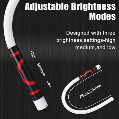 Flexible LED Light Stick 30 Inch Rechargeable Bendable Work Light ABS Flashlight Stick 3 Brightness Modes with 360° Rotate Foldable for Car Repairs, Mechanical Inspection in Tight Spaces