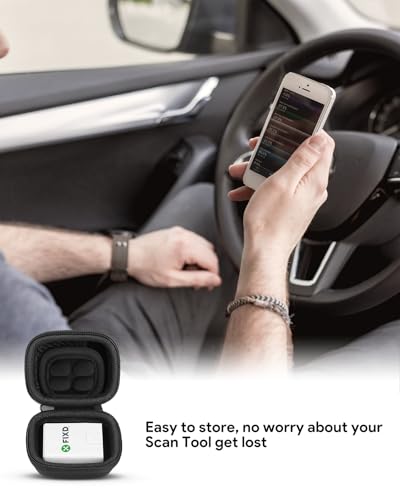 Case for FIXD Car Diagnostic Tool, Bluetooth OBD2 Scanner Diagnostic Tool Mini Compact Portable Storage Bag, Shockproof Waterproof (Only Case) (Black) - color: Black