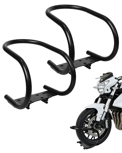 YATOINTO 2 Pack Motorcycle Wheel Chock for E-Track, Heavy Duty 7" Steel Removable Chock for Motorcycle Front Tires up to 7" Wide - Fits Trailers, Vans, Trucks